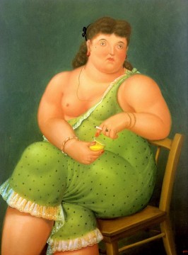 半裸の女性フェルナンド・ボテロ Oil Paintings